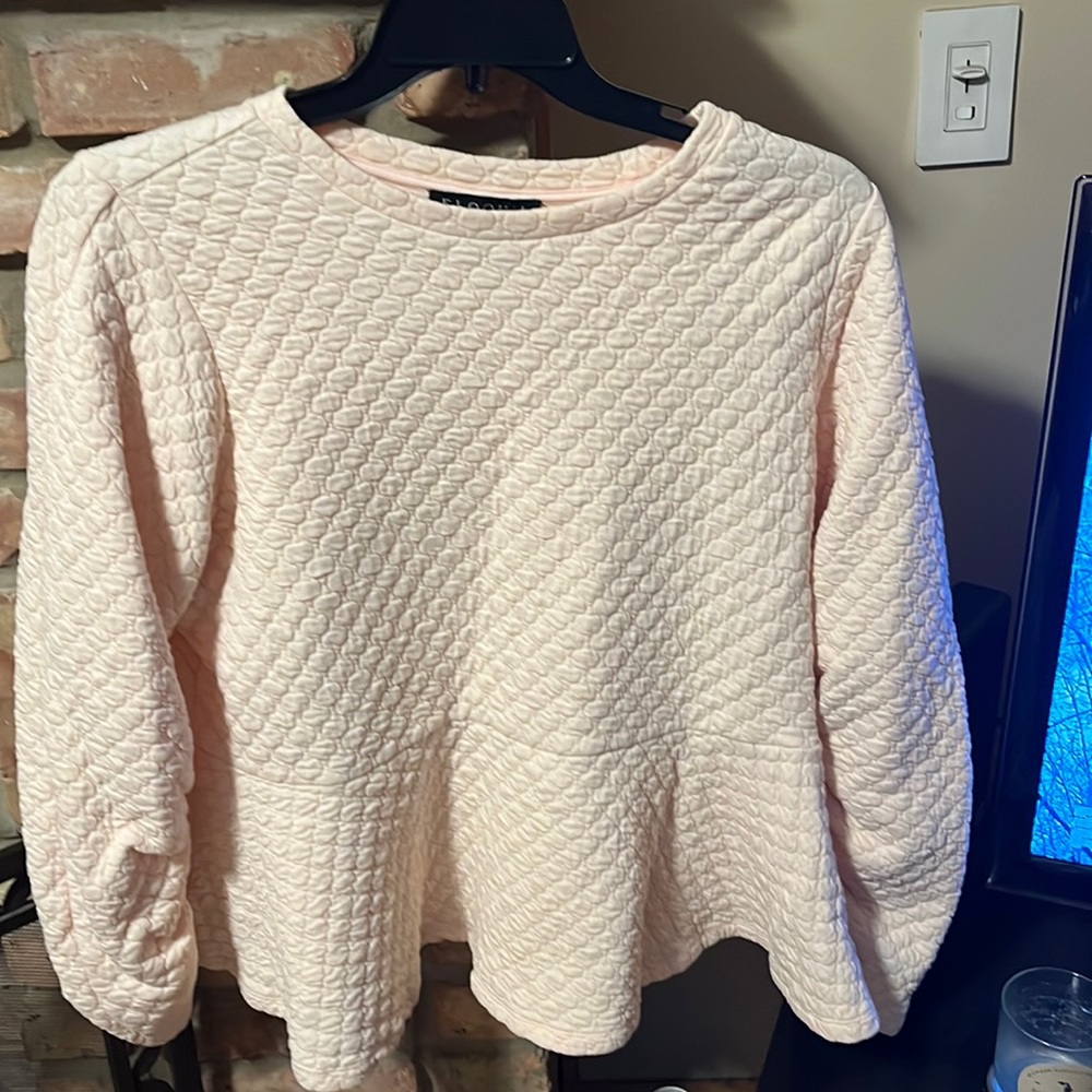 Quilted style peplum top